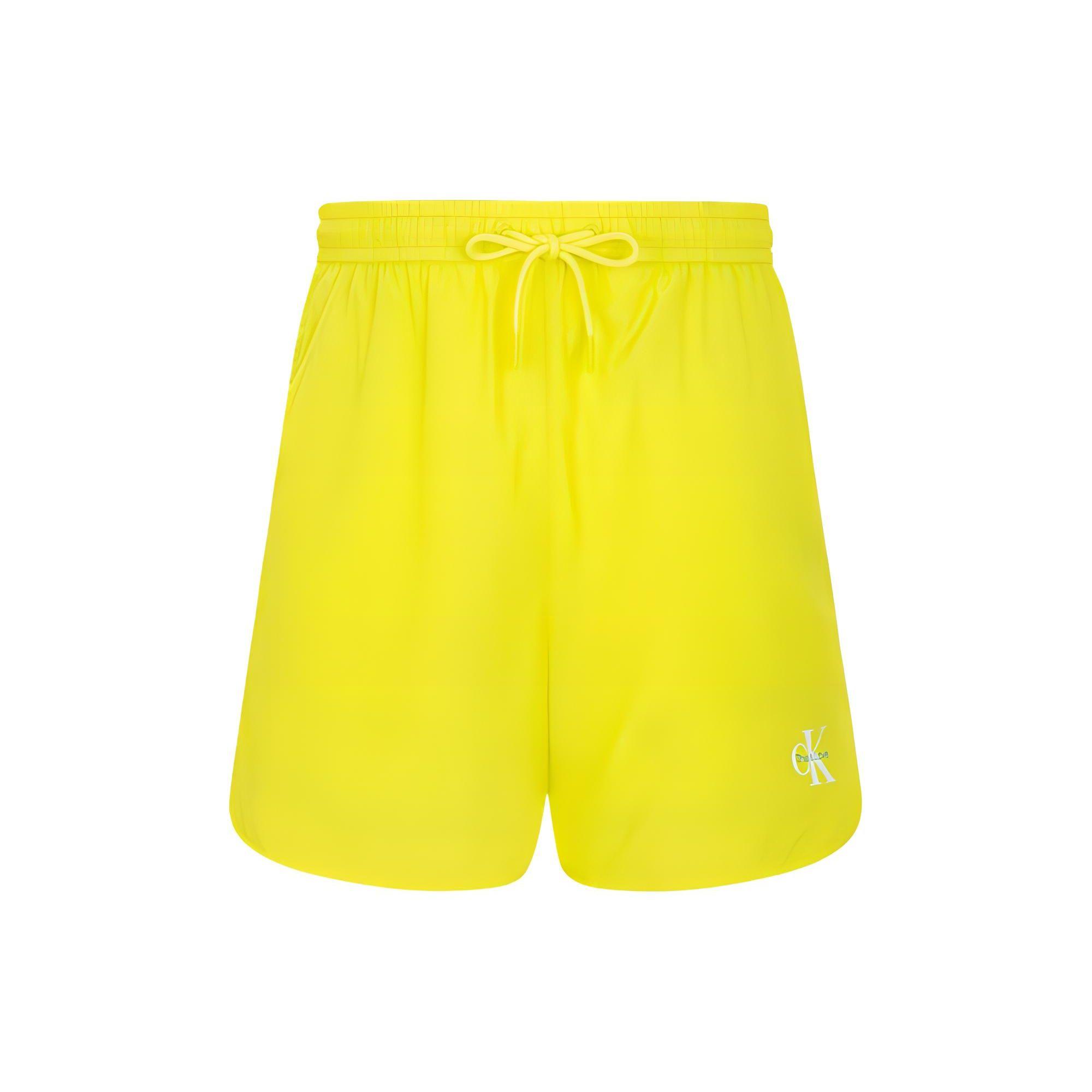 

Calvin Klein Rainbow Series Logo Embroidered Drawstring Loose Mid-Rise Shorts Unisex shorts Fluorescent-Green J400289-LRE M