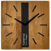 Wooden Wall Clock Oak Classic 30cm Black SQ