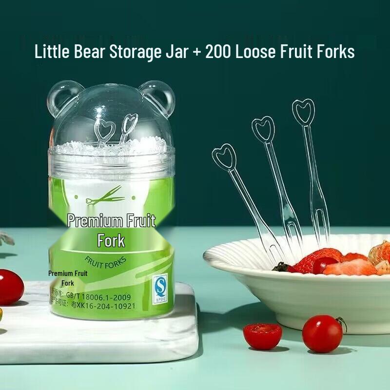 ZISIZ Disposable Plastic Fruit Fork Set