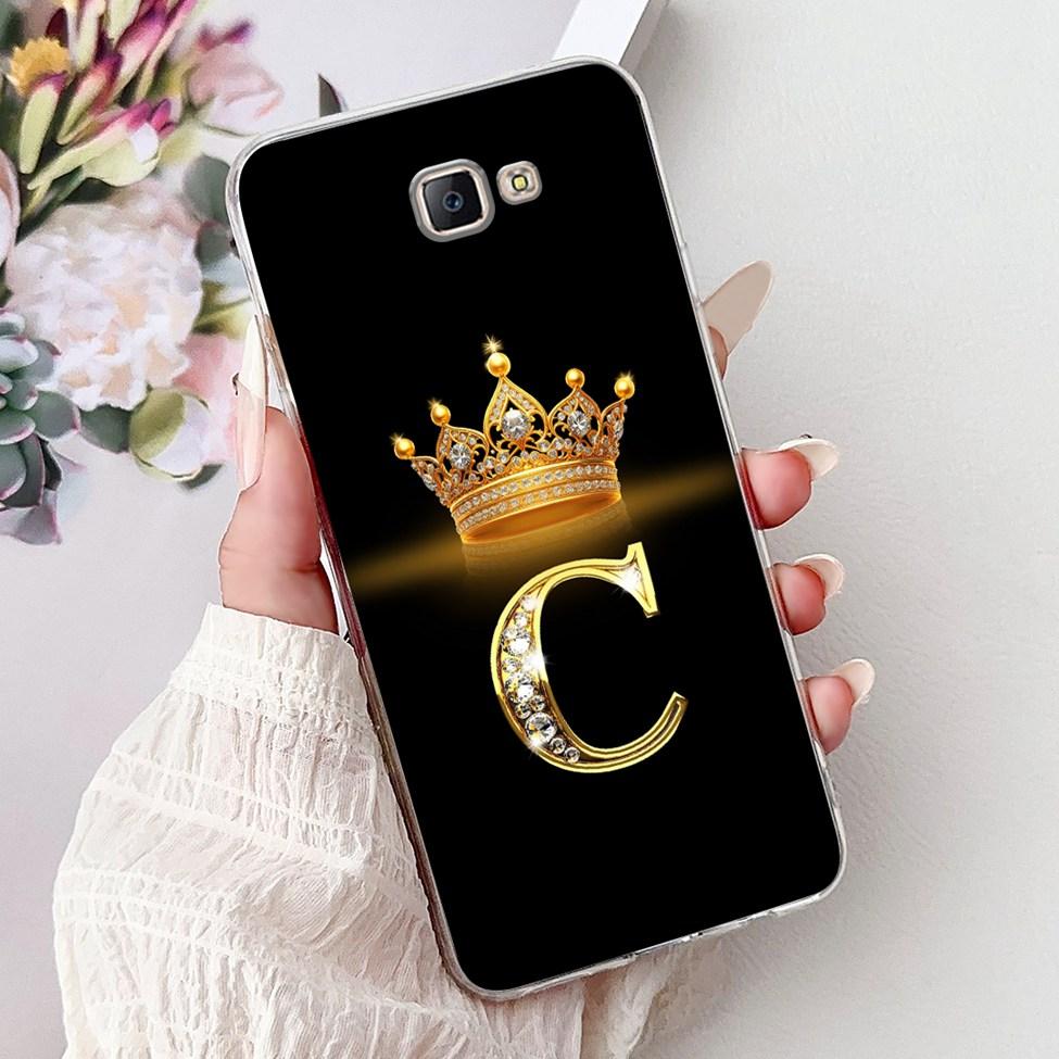 For Samsung J7 Prime Case Clear Fashion Luxury A-Z Letters Soft Back Cover For Samsung Galaxy J7 Prime 2 Phone Case Bumper
