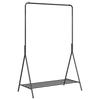 Black Clothes Stand with Storage 100 x 56 x 154 cm Steel