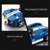 312PCS Blue Sport Car Building Block Set Creative City Vehicle Diy Car Model Bricks Desktop Display Toys For Kids Holiday Gifts