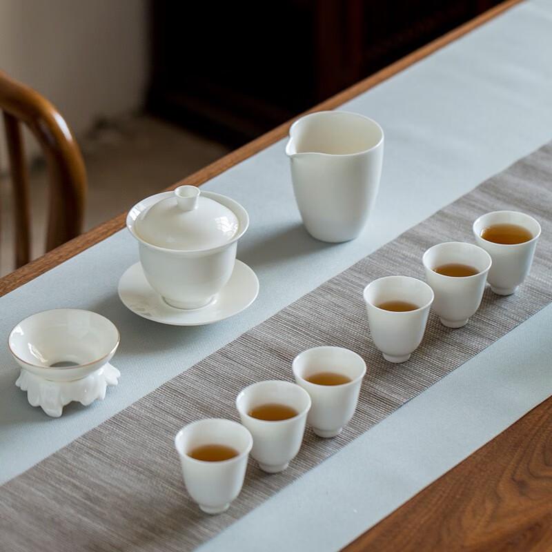 Fangran A-622 10-Piece Suet Jade Tea Set
