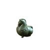 Yixing Zisha Green Horse Tea Pet Ornament for Wealth and Success