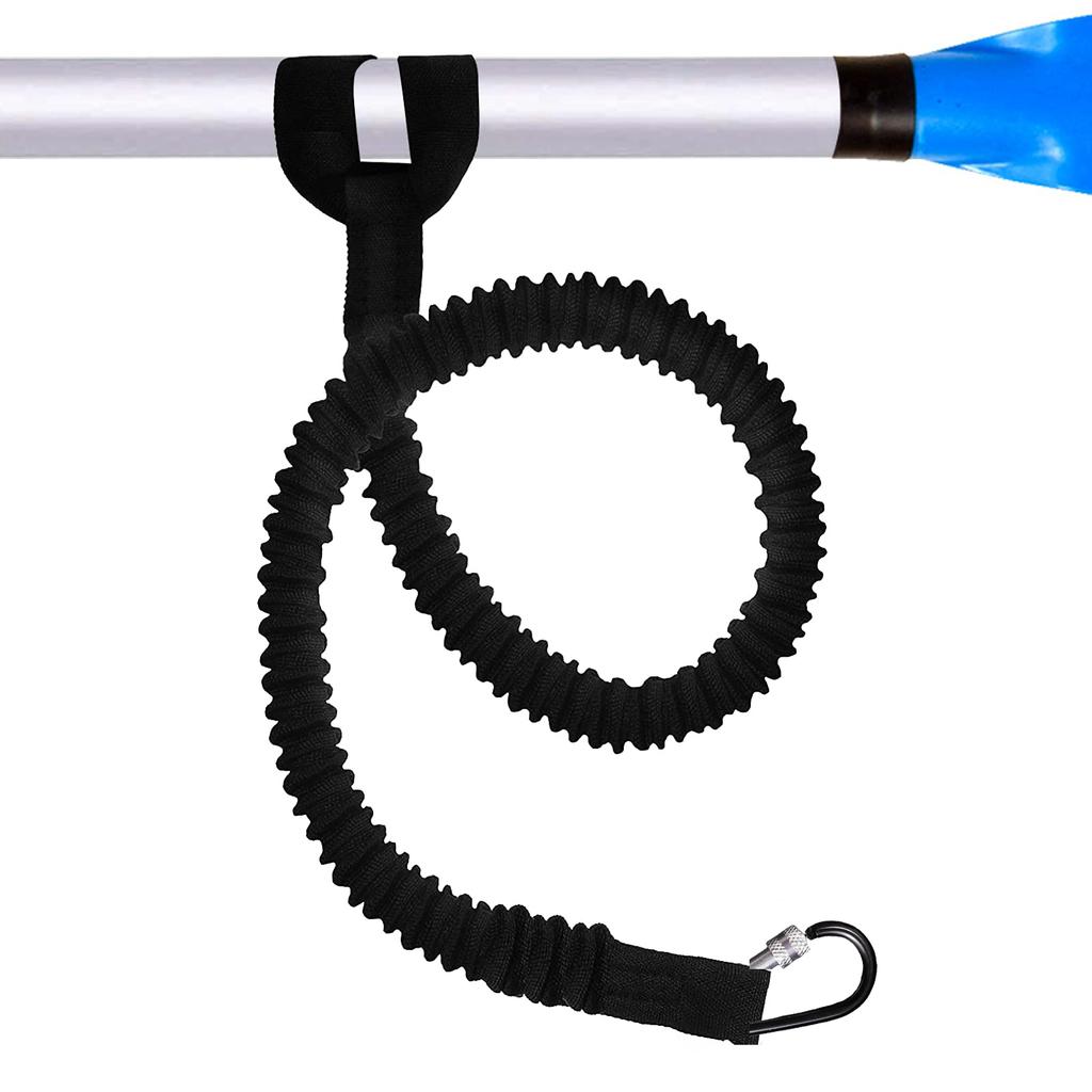 Elastic Kayak Paddle Leash Tether Kayaking Rod Lanyard Canoe Paddle Leash Coiled Lanyard Cord Fishing Rod Leash Boat Safety Rope 3