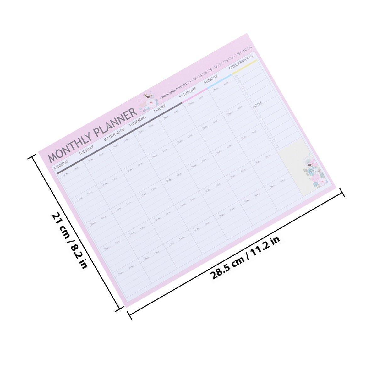 

Monthly Planner Notebook 20 Sheets 12 Months View Weekly Spread to Do List Agenda Schedule Book with Cute Animal Flower Decor