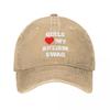 Girls Heart My Autism Swag Baseball Caps Vintage Distressed Denim Washed Snapback Hat Activities Adjustable Caps Hat
