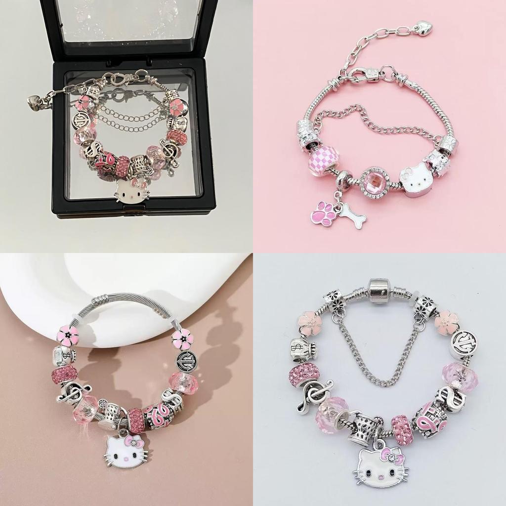 Heartshaped Beaded Bracelet With Sparkling Crystals For Women And Girls