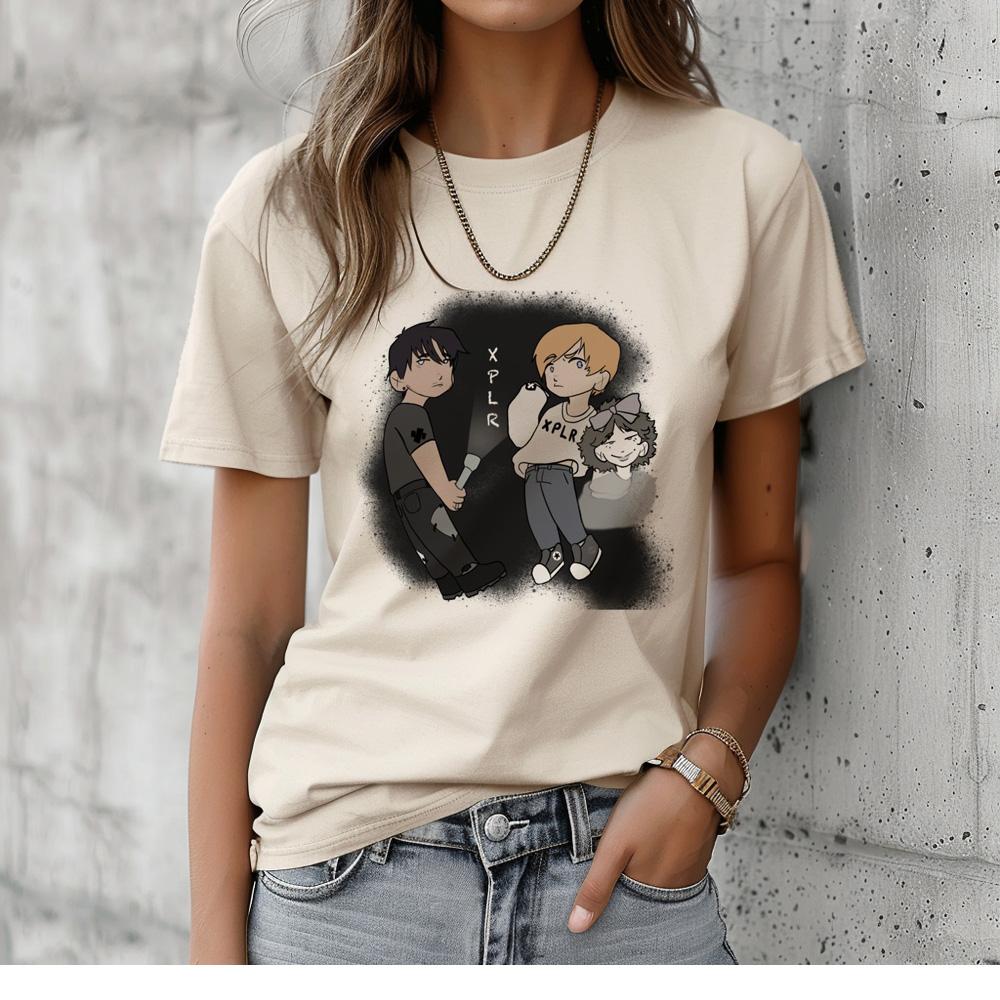 Sam And Colby T-shirts Women Graphic Tee Girl Anime Y2k Clothing