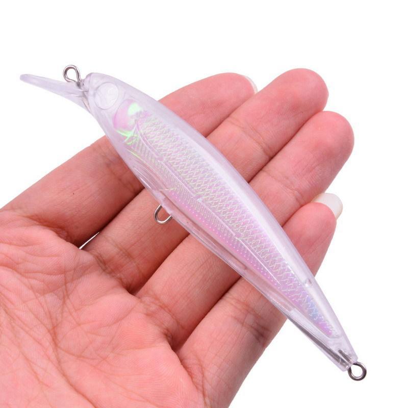 Lifelike Minnow Fishing Baits Sharp Treble Hooks Soft Feather Tails Portable for Freshwater Hiking Fishing Trips