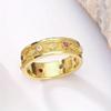 1Pc Fashionable Color Inlaid Synthetic Zircon Ring, Fashionable Geometric Light Luxury Style Ring
