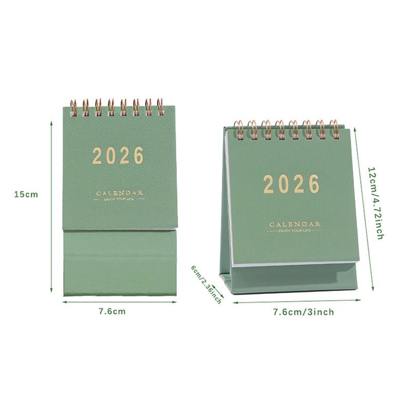 2026 Simple Calendar Small Desk Calendar Creative Coil Calendar Planner Desktop Decoration Office Stationery