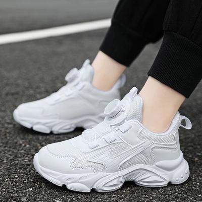 Boys 2025 Models, Medium and Older Children's Light Casual Sports Shoes, Girls' School Little White Shoes, Running Shoes, Light Models