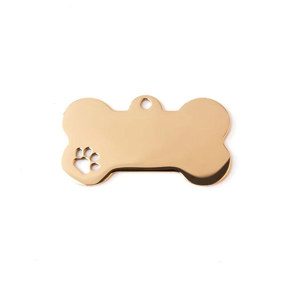 Gravierte Haustier-Namensmarke aus Titanstahl für Hunde & Katzen - Samojede Design