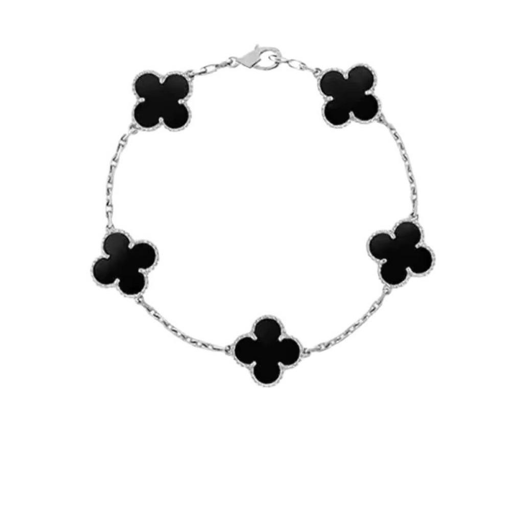 Four-leaf Clover Agate Bracelet - Minimalist Design Stylish and High-end Bangle