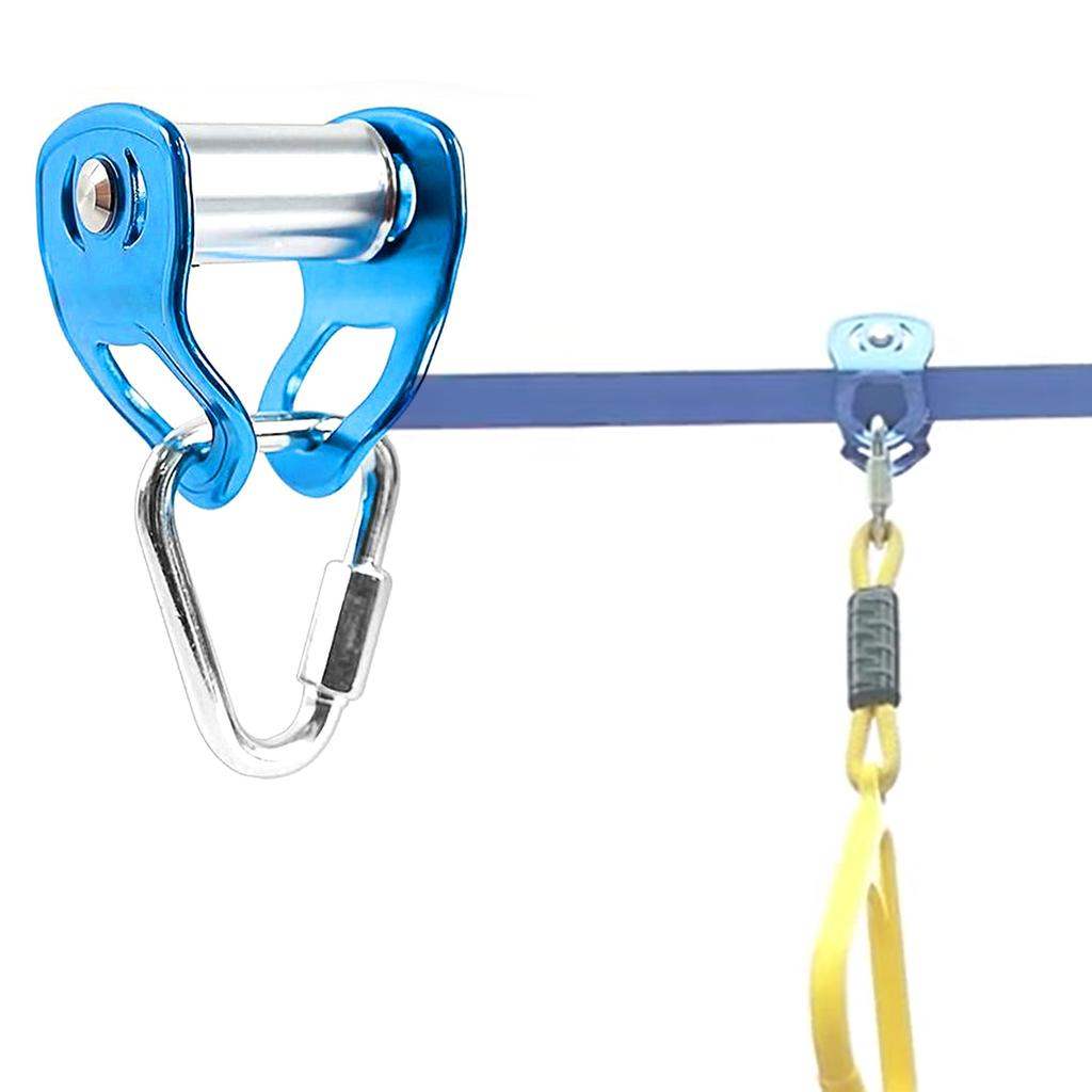 Posuvný kladkový systém Slackline Kladka pro lanovku Posuvná kladka pro Slackline Náhradní ocelový posuvník Lanová kladka pro Slackline