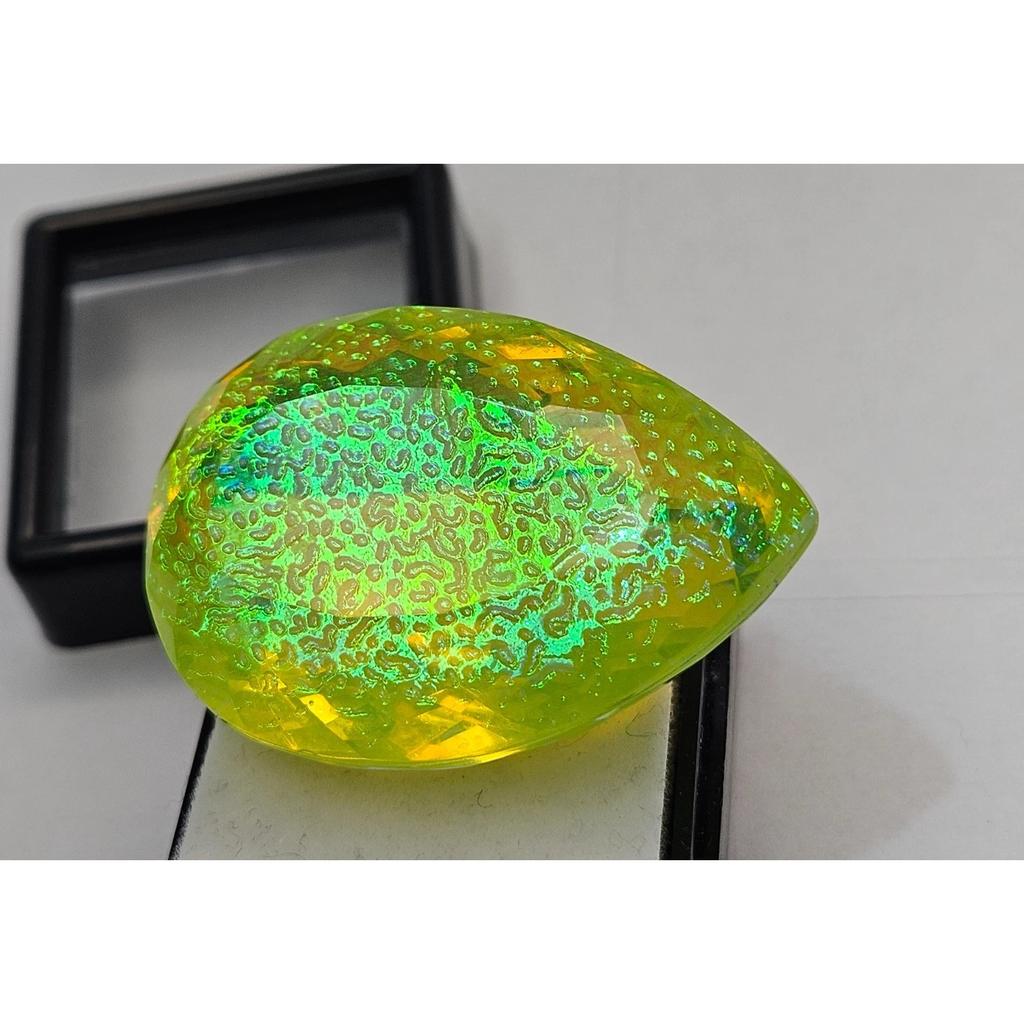 Certified Natural Monarch Fire Opal Pear Cut 84+ Ct Fabulous Loose Gemstone
