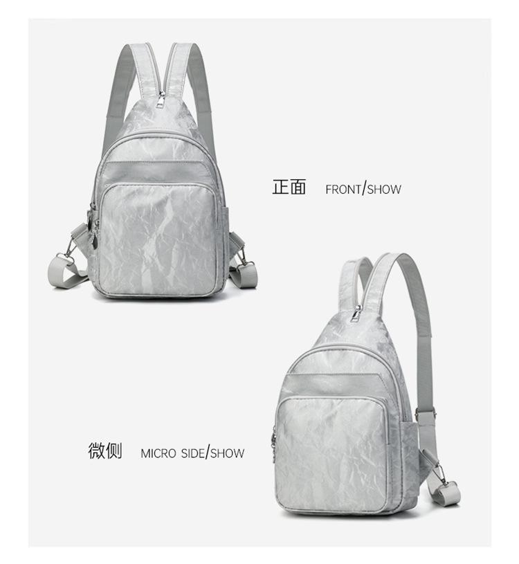 Schoolbag New Women's Multi-work Breast Bag, Oblique Span Dual-purpose Backpack Casual Light Backpack Women's Fashion Commuter Bag