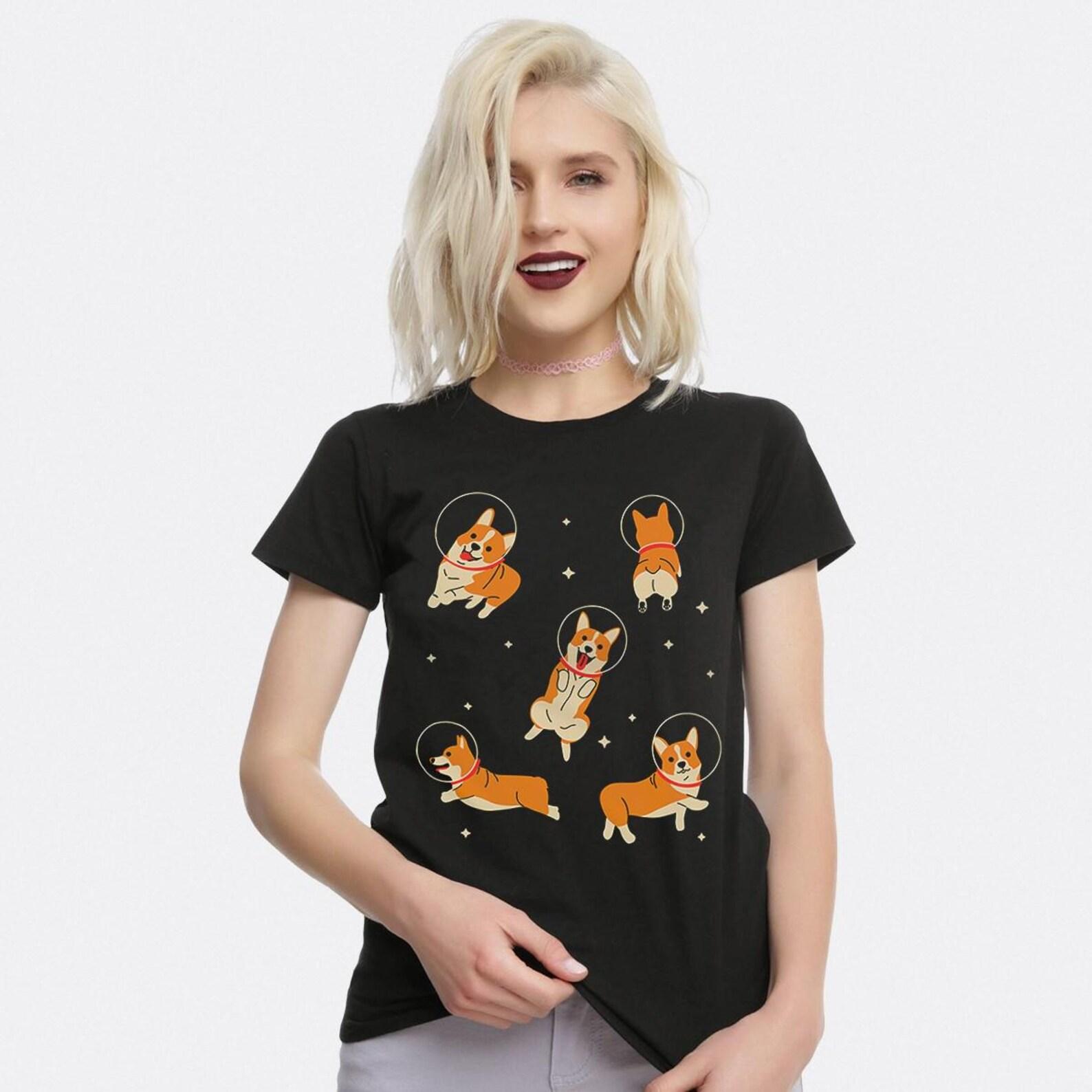 Corgis In Space T-Shirt, Men s and Women s Sizes Tee (DDG-815052) S