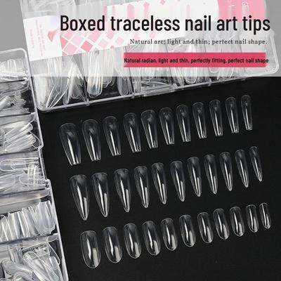 Seamless Manicure: Square To Water Drop Shape Oval Wearable Nails Fake Fingernail Stickers