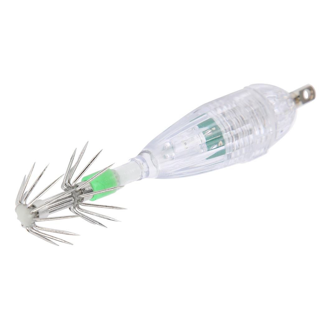 Fishing LED Lure Light Squid Shape White Light Color Bait Underwater Lure Lamp with Hook