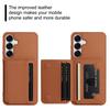 Lychee Grain Magnetic Leather Wallet Card Solt Phone Case For Samsung S25 Ultra S24 Plus S23 S22 A16 A26 A17 A07 Kickstand Cover