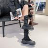 Fashion Height Increase Lace-up Women's Half High Boots Cosplay Fashion 2025 Trend Footwear Demi-season New Gothic Ladies Mid Calf Shoes