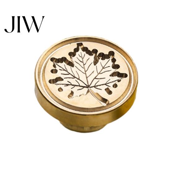 Journal Decoration Seal Wax Stamp, Vintage Plant Pattern Head, Durable Handmade Stationery Accessory Copper Stamp Head Replacement, for Envelope