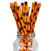 25pcs Halloween Theme Disposable Paper Straws Spider Skull Pumpkin Bat Pattern Happy Halloween Party Decor Supplies