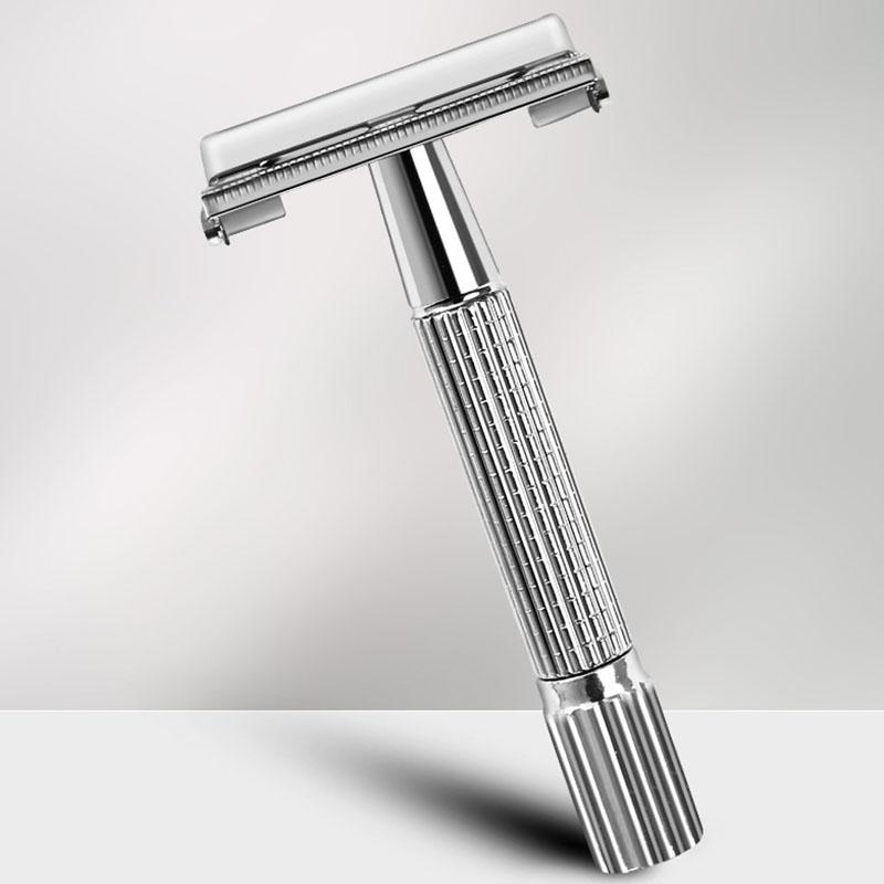 Manual MEN S Razor Creative Old Fashioned Razor Double Sided Beauty Tool Stainless Steel Razor серебряный