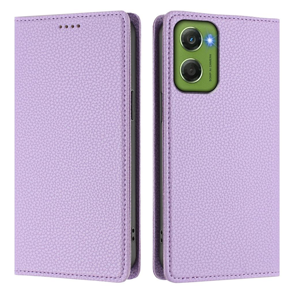 For Motorola Moto G06 4G Wallet Case RFID Blocking Litchi Texture Leather Mobile Cover