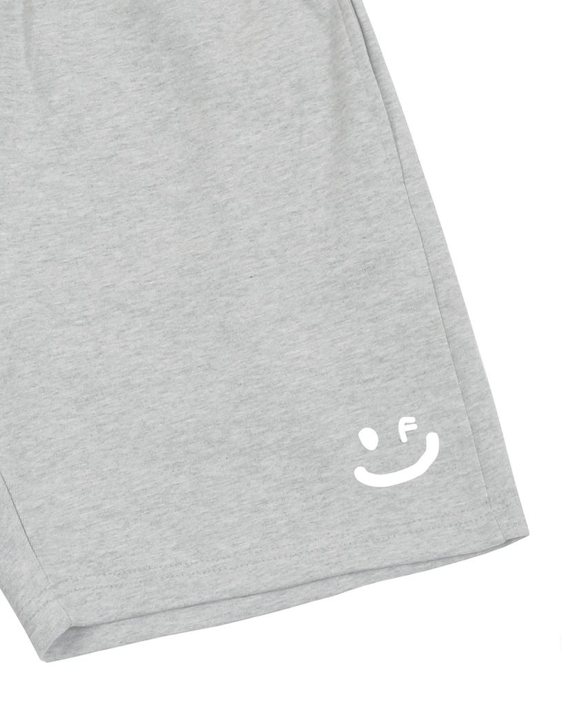 GRAVER [Unisex] Small Drawing Smile Training Shorts_Gray