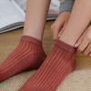Women's Summer New Style Draw A Solid Color Breathable Cotton Boat Socks