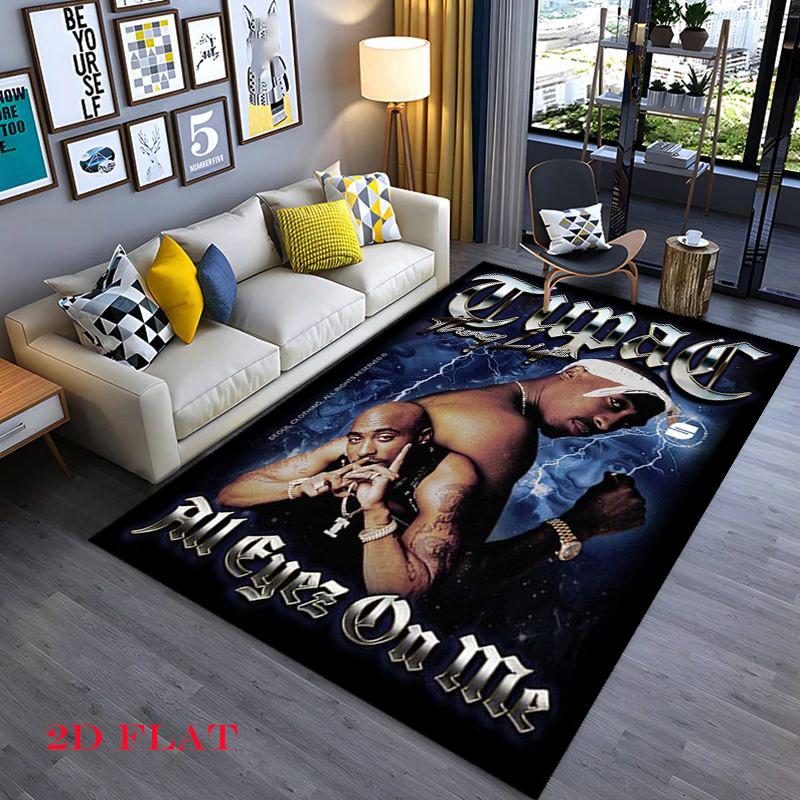 Vintage Hip Hop Portrait Carpet Living Room And Bedroom Mats Suitable For All Seasons Protective Pad Gift Art