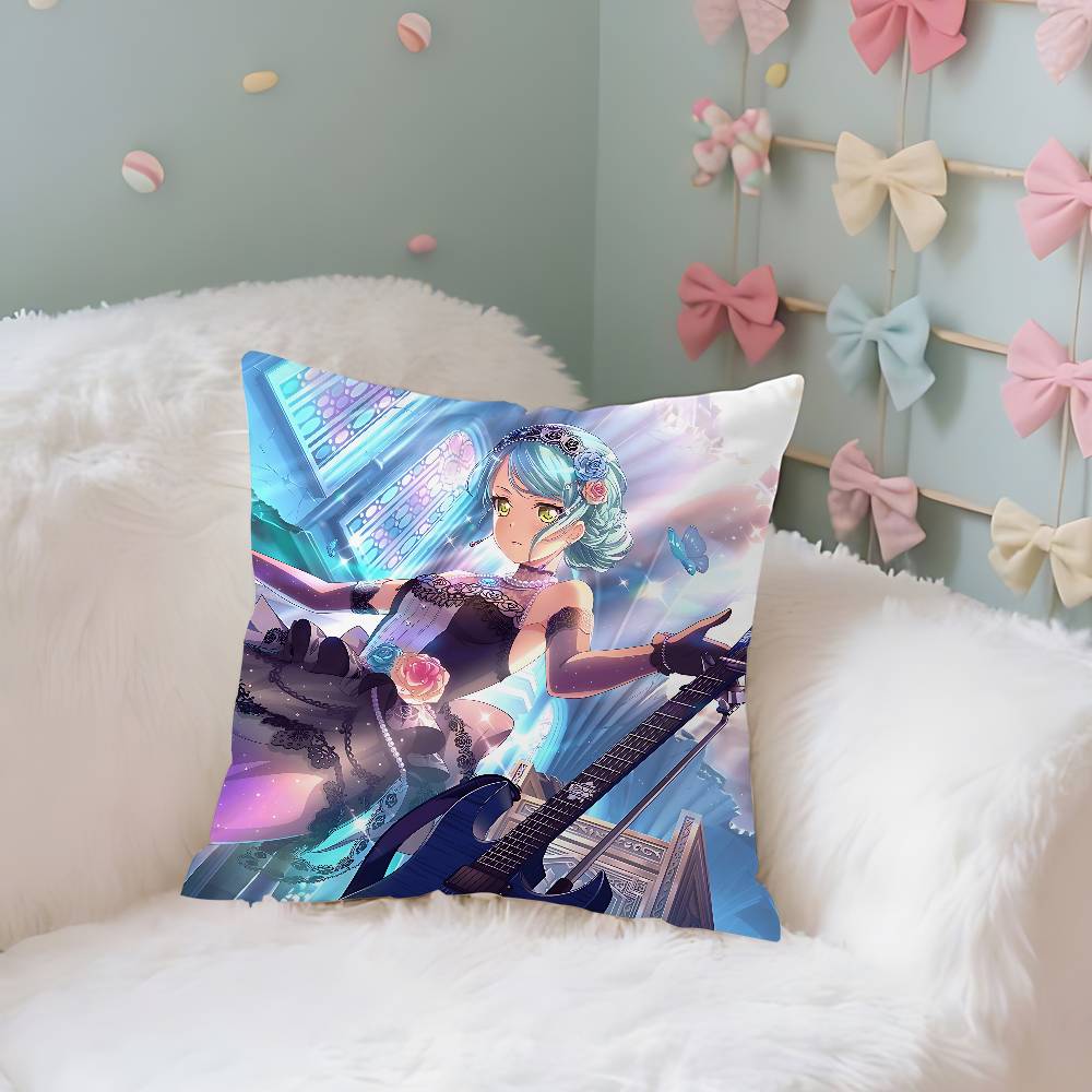BanG Dream Anime Pillow Case Throw Pillow Cover Nordic Vintage Style Cushion Covers Home Living Room Sofa Couch Seat