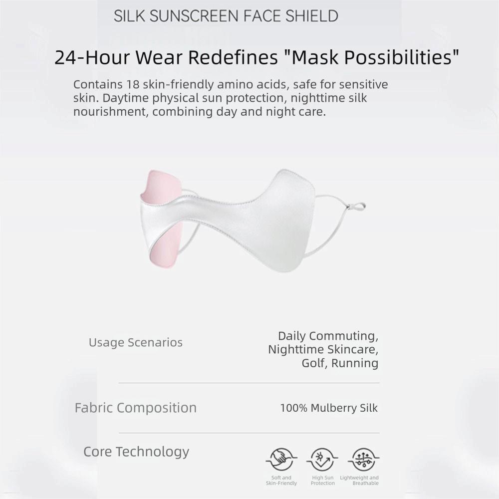 Thin Ice Silk Sunshade Mask Breathable Face Cover Elastic Face Gini Mask  Cycling