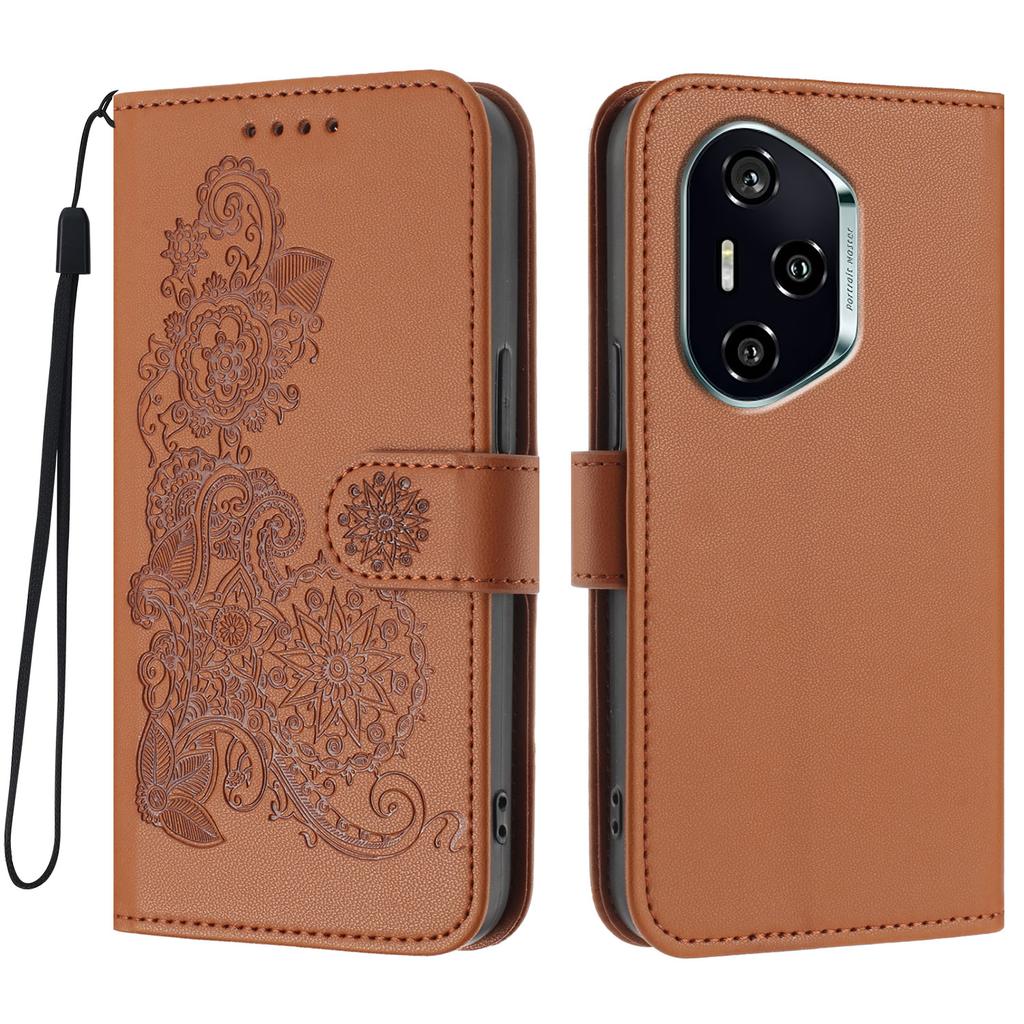 For Honor 400 5G (Global) Phone Cases Mandala Flower Leather Wallet Mobile Cover with Strap