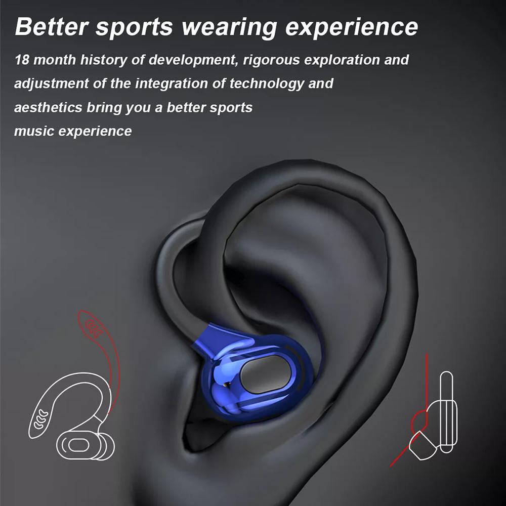 Dlouhá pohotovostní náhlavní souprava Bluetooth 5.2 Bezdrátová firemní sluchátka Sportovní sluchátka Bluetooth Hifi Mini sluchátka do uší s mikrofonem