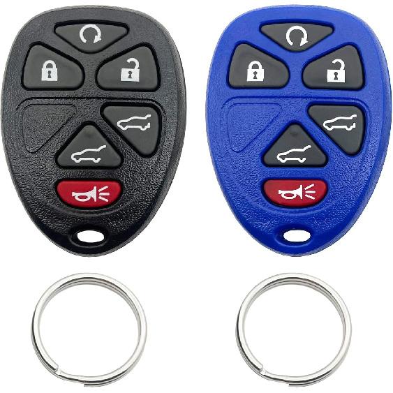 Replacement Key Fob Shell Keyless Entry Remote Car Key Fob Case Fits for Chevy Tahoe Suburban Cadillac Escalade GMC Yukon 2007-2014 6 Buttons Pad