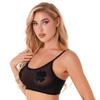 Women‘s Sheer Mesh Camisole Crop Top S-5XL: Adjustable Spaghetti Straps Sleeveless Vest for Party Club Night Out