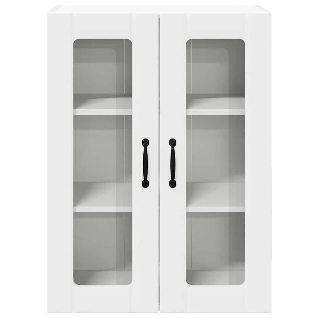 Wall Mounted Glass Cabinet LUCCA White 60 X 31 X 80 Cm Particleboard