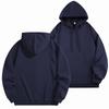 DIY Custom Logo Black Hooded Sweatshirt Pure Cotton Long-Sleeved Pullover Casual Top for Men And Women Autumn Winter Fashion