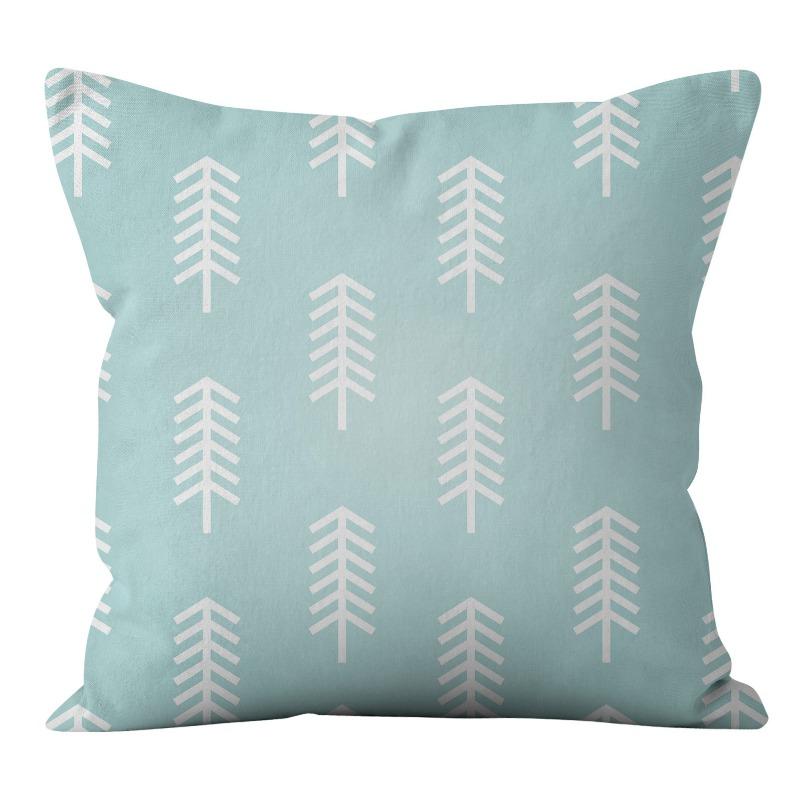 New American Patterned Geometric Linen Pillowcase Home Sofa Pillowcase