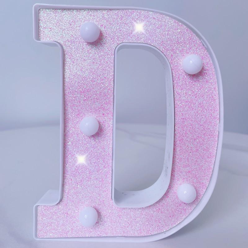 Pink LED Letter Light for Celebrations and Proposals