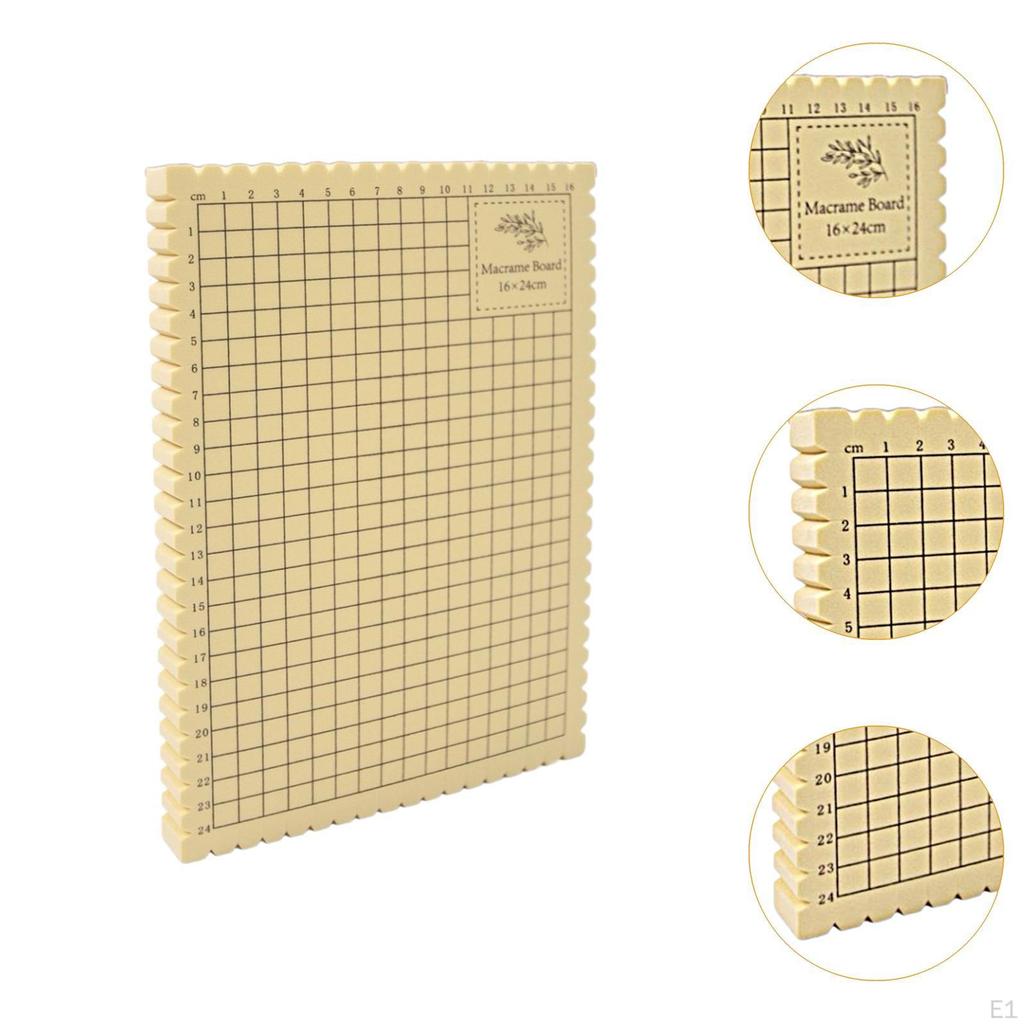 Lightweight Macrame Board with Grid To Secure Knot for Braiding Bracelets Beginners
