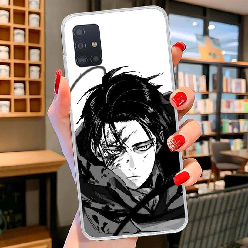Attack Levi Cover Phone Case For Samsung Galaxy A12 A22 A32 A52 A72 A02S Phone Case Note 20 Ultra 10 S10 Plus A51 A71 A50S A20S