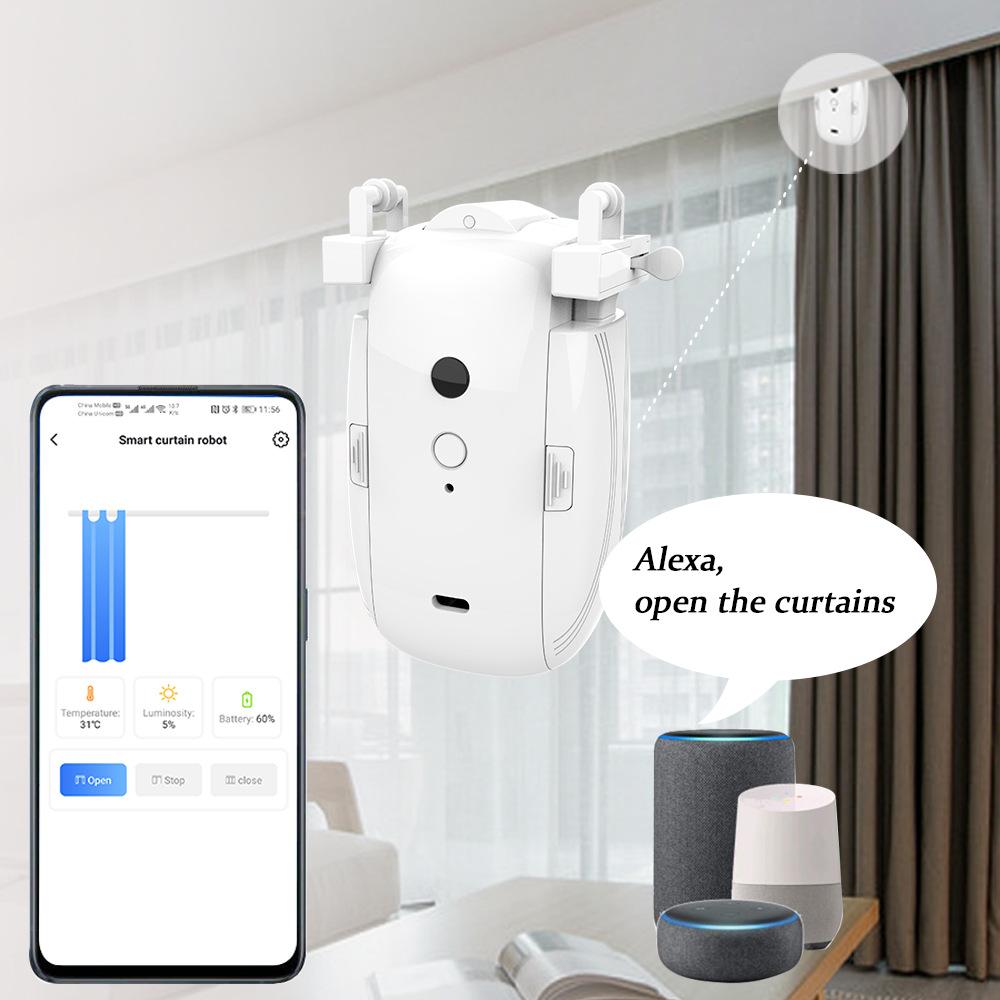 Electric curtain motor, smart home, curtain assistant, graffiti mobile phone remote control automatic intelligence