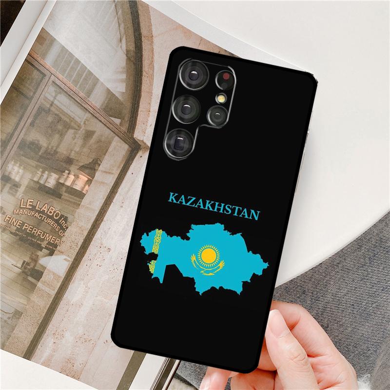 Kazakhstan Flag Art Phone Case For Samsung Galaxy S25 Ultra S9 S10 S20 FE S21 S22 S23 Plus S24 Ultra Full Cover