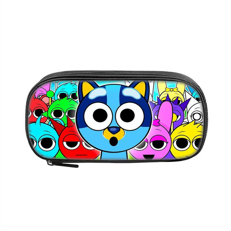 Rhythm Box Printed Pencil Bag Sprunki Music Game Elementary And Secondary School Children'S Pencil Stationery Bag