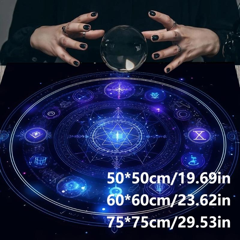 Square Divinations Tapestry Mysterious Symbol Astrology Tablecloth  Tarots Tablecloth Table Cloth Witchcrafts Supplies